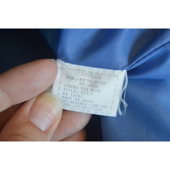 Vintage 80s 90s Current Seen Blue Teal Green Windbreaker Jacket Mens Size Medium - Picture 5 of 7